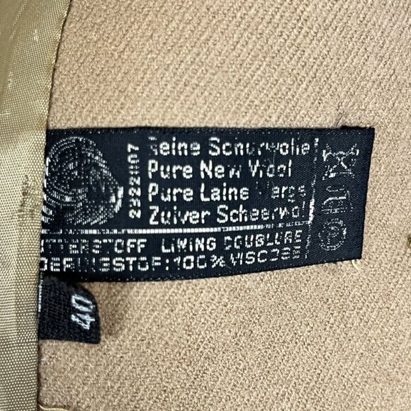 Vintage Reine Schurwolle Wool Jacket 40 Tan Neutral Minimalist Classic Old Money - Picture 9 of 16